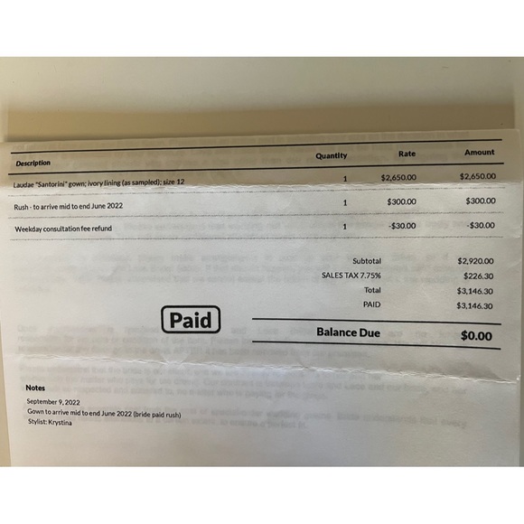 Laudae Santorini ivory wedding dress - size 12 - Picture 12 of 12